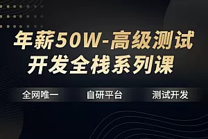 年薪50W-高级测试开发全栈系列课(包含18门课程)