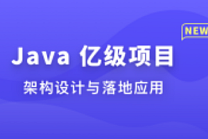 体系课 Java 亿级项目架构设计与落地应用