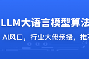 LLM大语言模型算法特训 带你转型AI大语言模型算法工程师