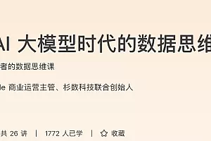 玩转AI大模型时代的数据思维