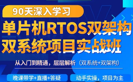 90天深入学习单片机RTOS双架构双系统封面图